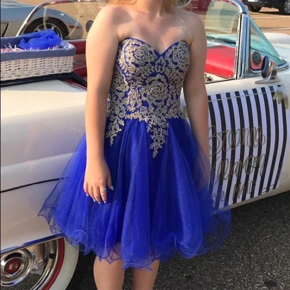 green emerald velvet dress Blue Beaded Tulle Short Cute Homecoming Dress, Blue Short Party Dress   Cutedressy